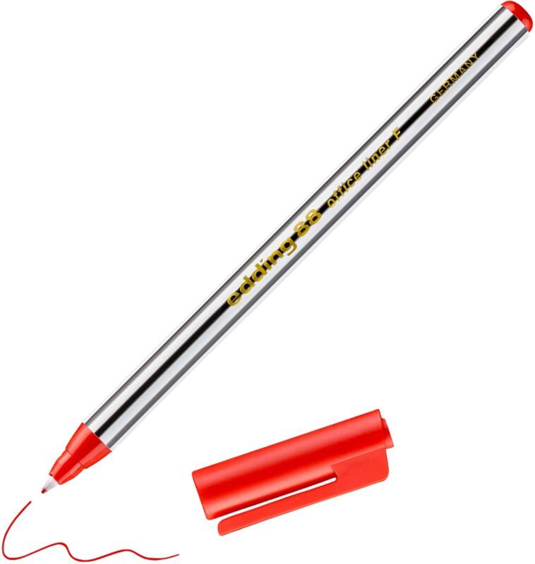 edding Fineliner 0,6 mm Nadelspitze Rot 88