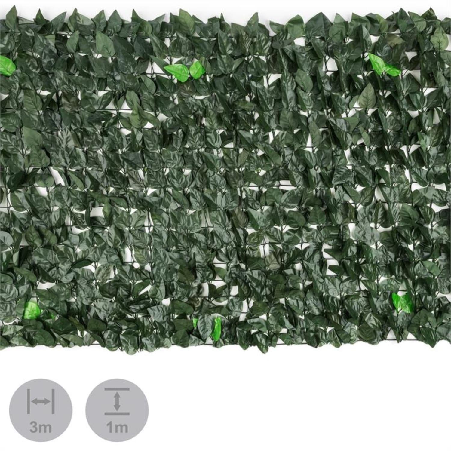 blumfeldt Balkonsichtschutz Fency Dark Leaf Sichtschutzzaun Windschutz 300x100 cm dunkelgrün Mix