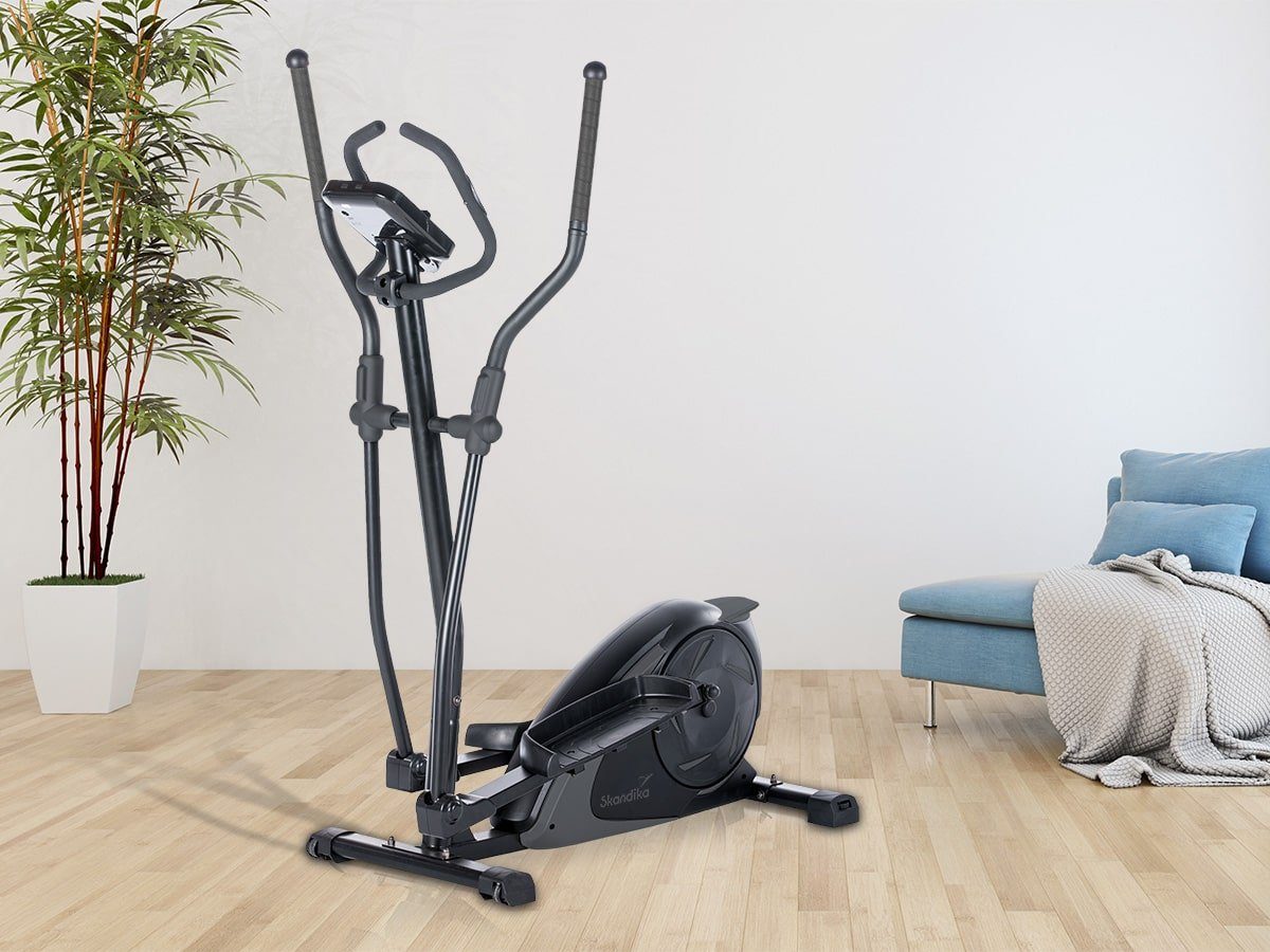 Skandika Crosstrainer Adrett Ellipsentrainer Heimtrainer (Bluetooth, App kompatibel, Halterung für Tablet oder Smartphone), Design Hometrainer mit Bluetooth