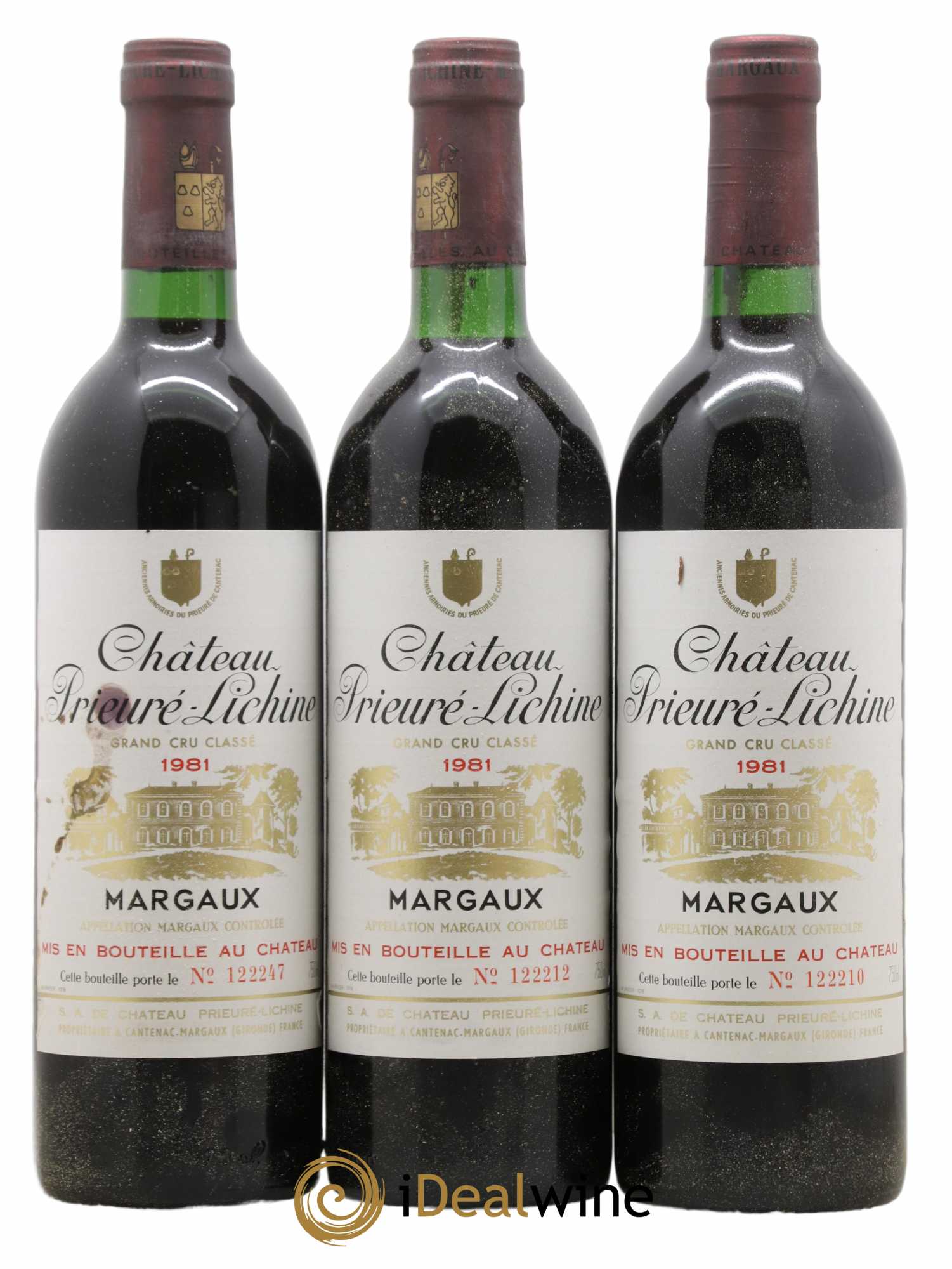 Château Prieuré Lichine 4ème Grand Cru Classé  1981 - Lot de 6 Bouteilles