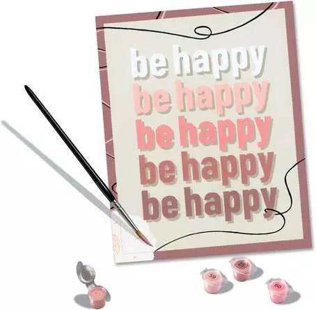 CreArt Be Happy - Malen nach Zahlen für Erwachsene