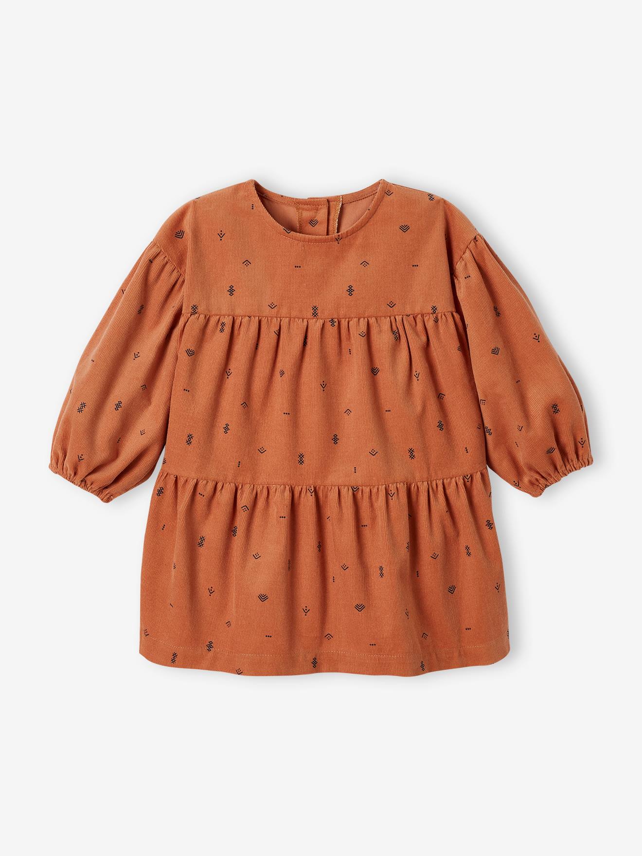 Vertbaudet Mädchen Baby Cordkleid - camel