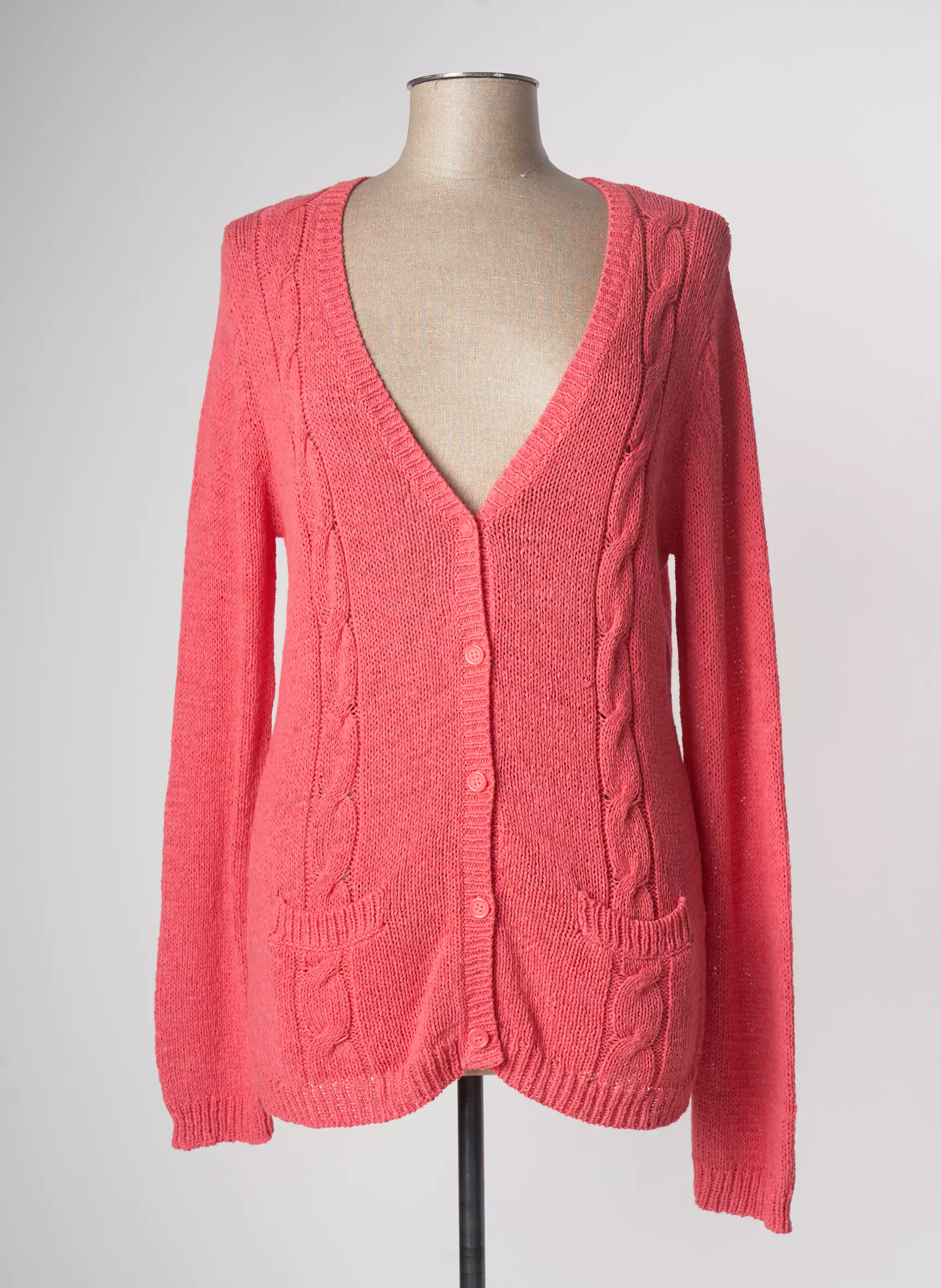 Terre Mer Cardigans Femme couleur rose