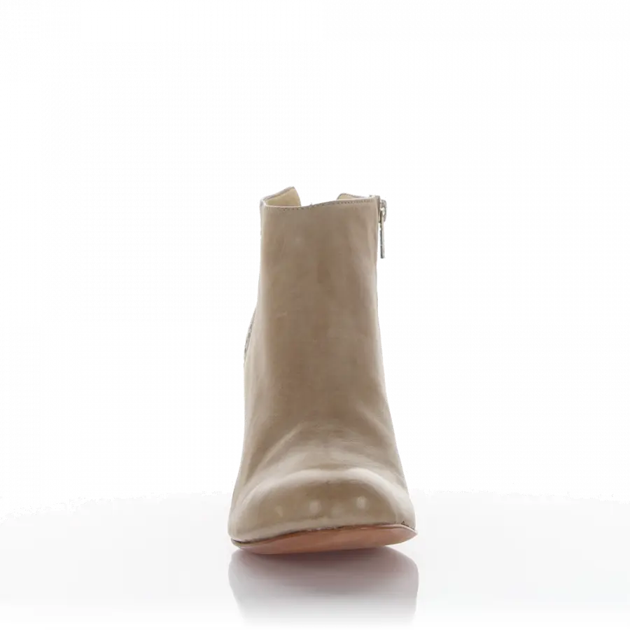 Rossano Bisconti - Stiefeletten Kalbsleder Nieten beige - grau