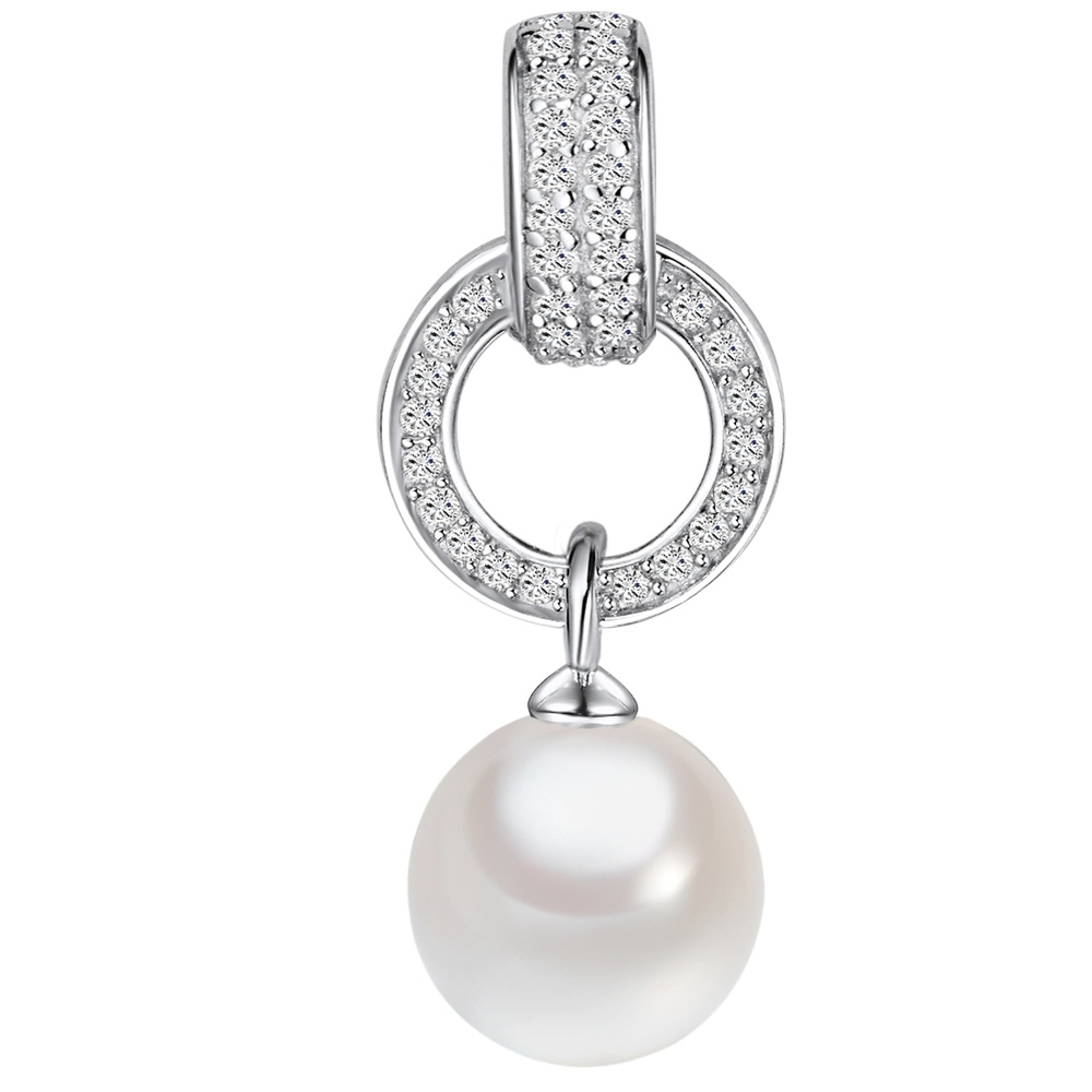 Rafaela Donata Pendentif en argent Argent sterling Oxyde de zirconium (CZ) Perles organiques en  porte-bijoux