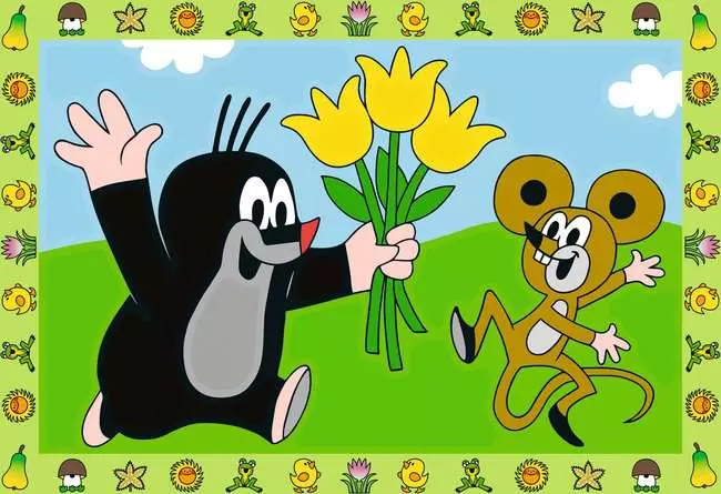 CreArt Der kleine Maulwurf - Malen nach Zahlen für Kinder ab 5 Jahren