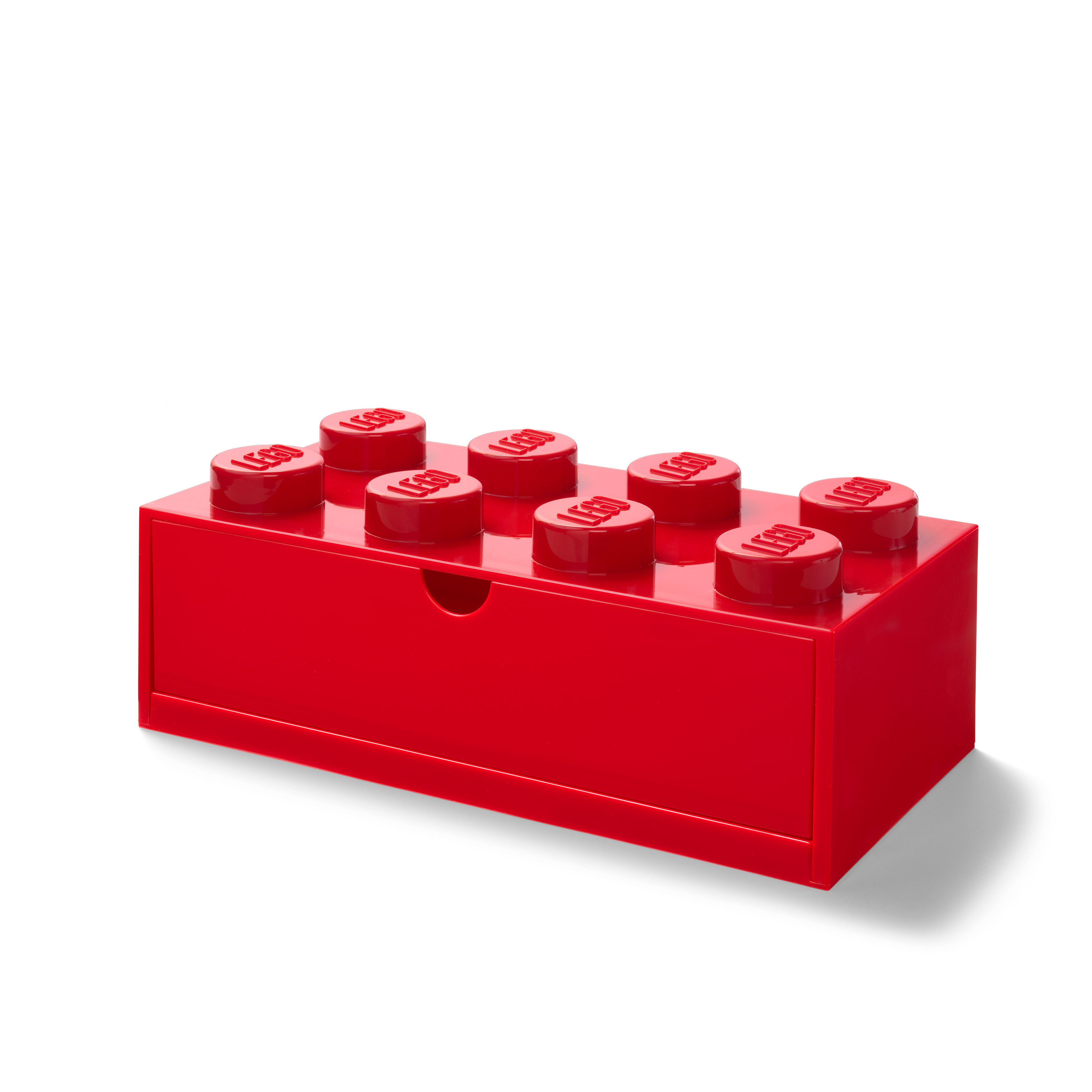 Aufbewahrungsstein mit Schubfach und 8 Noppen in Rot 5006142