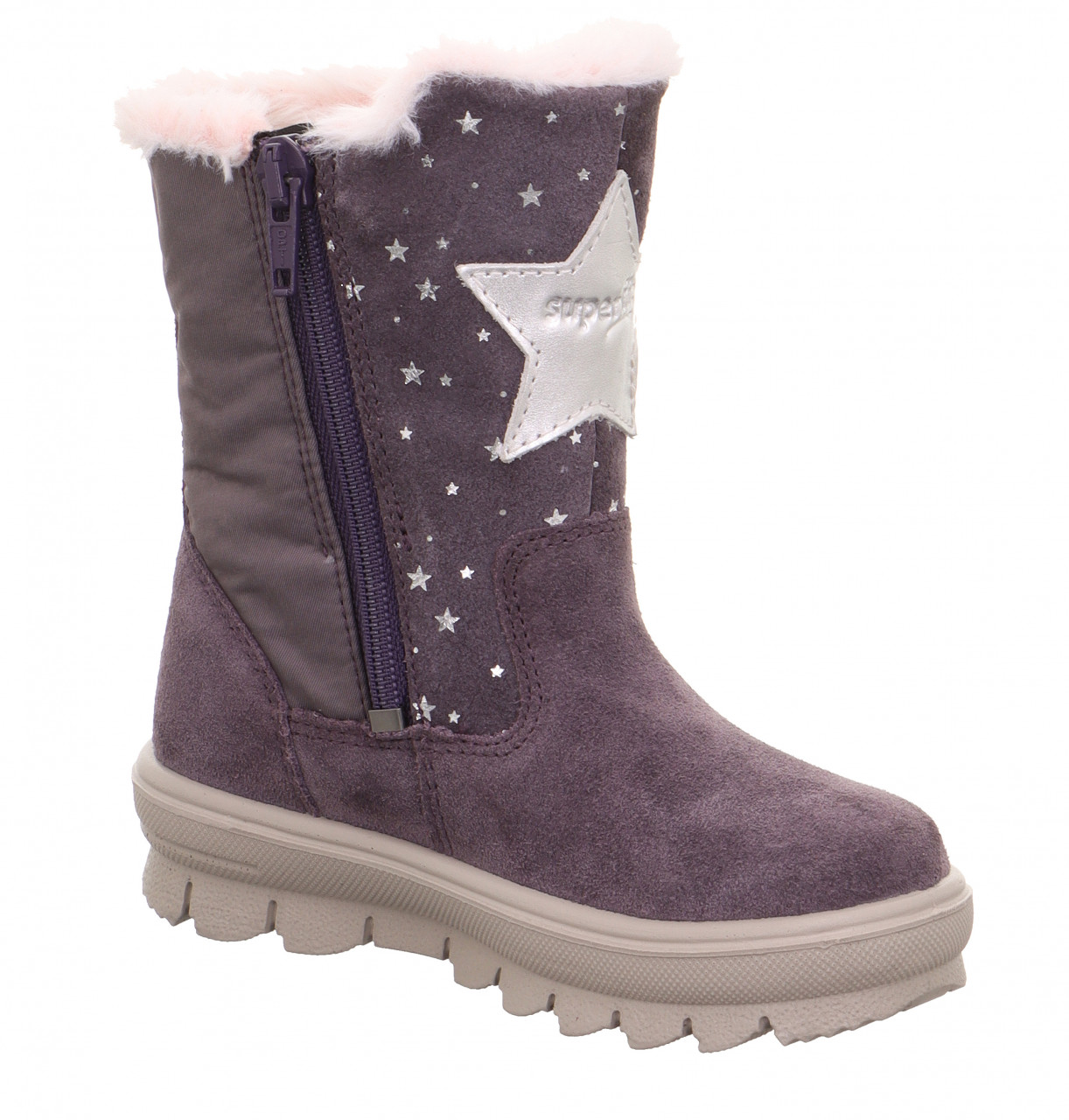 FLAVIA - Lila/Silber Stiefel mit Reißverschluss