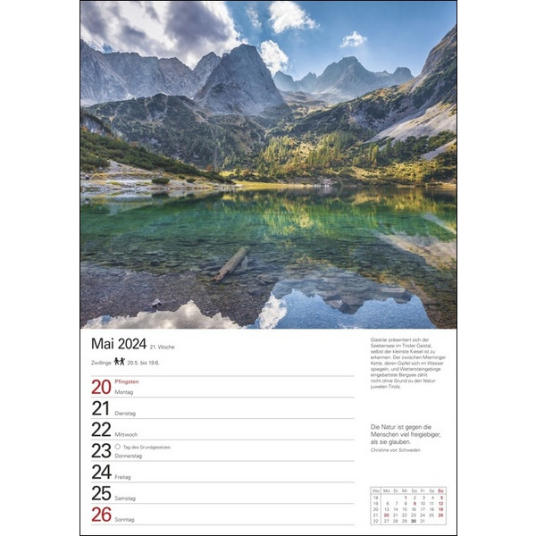 BERGE WOCHENPLANER 2024 - Kalender
