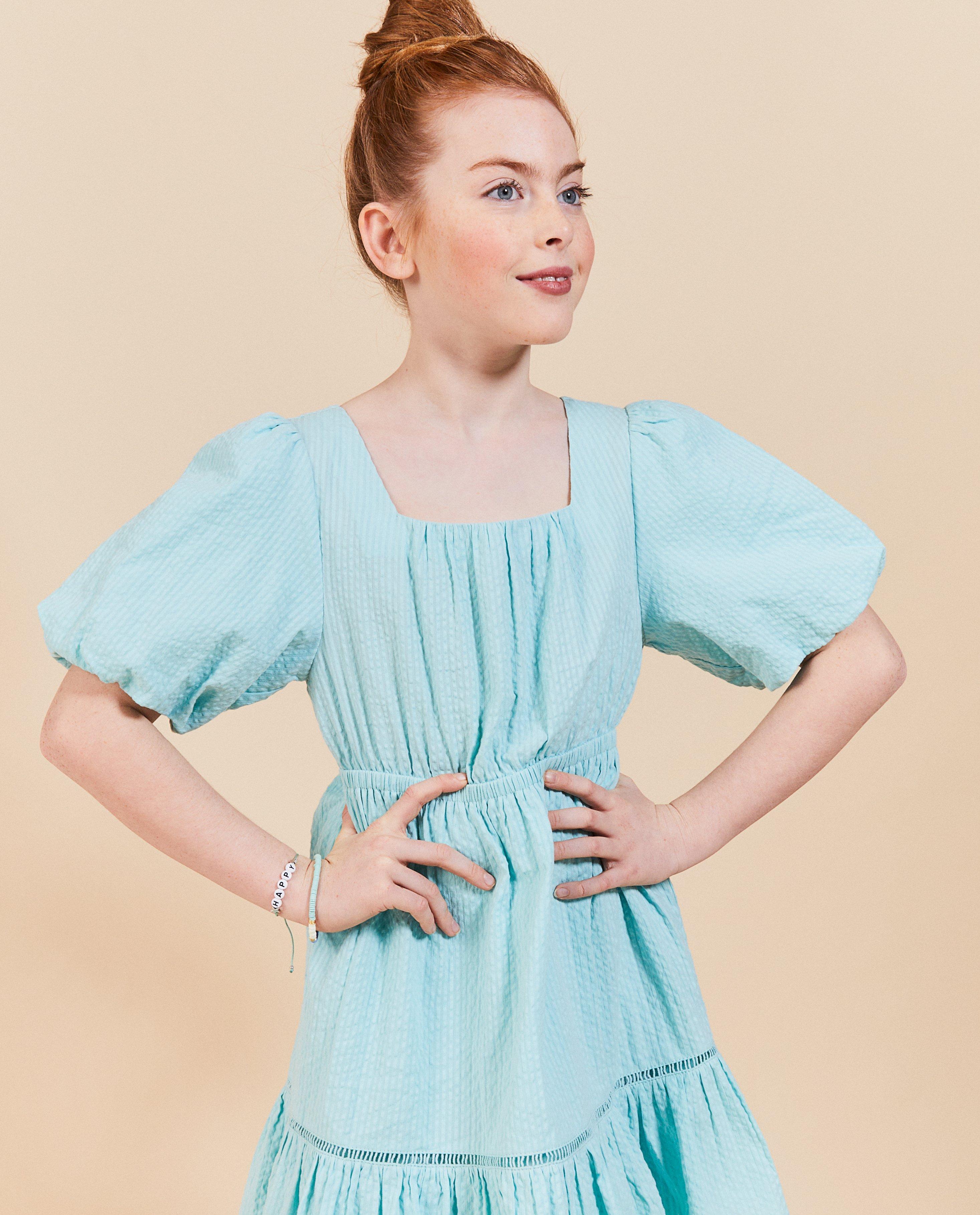 Rochie verde Milla Star cu dungi, albastru deschis de petrecere