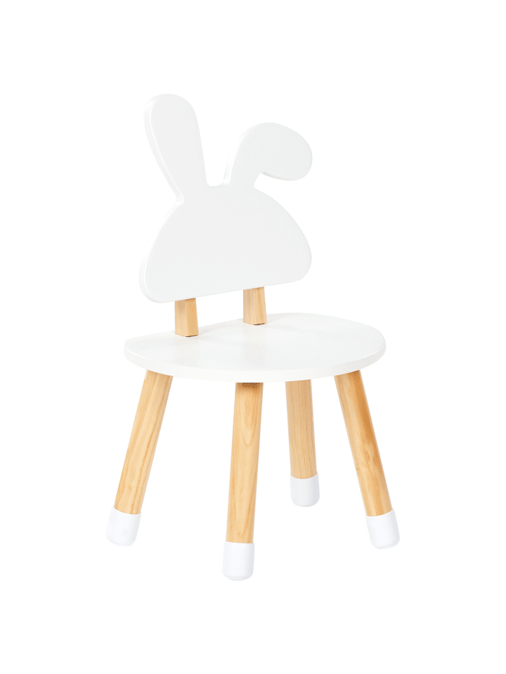 Beliani 3-tlg Kindertisch mit Stühlen ROBIN in Weiß/Heller Holzfarbton/Grün günstig kaufen onesize