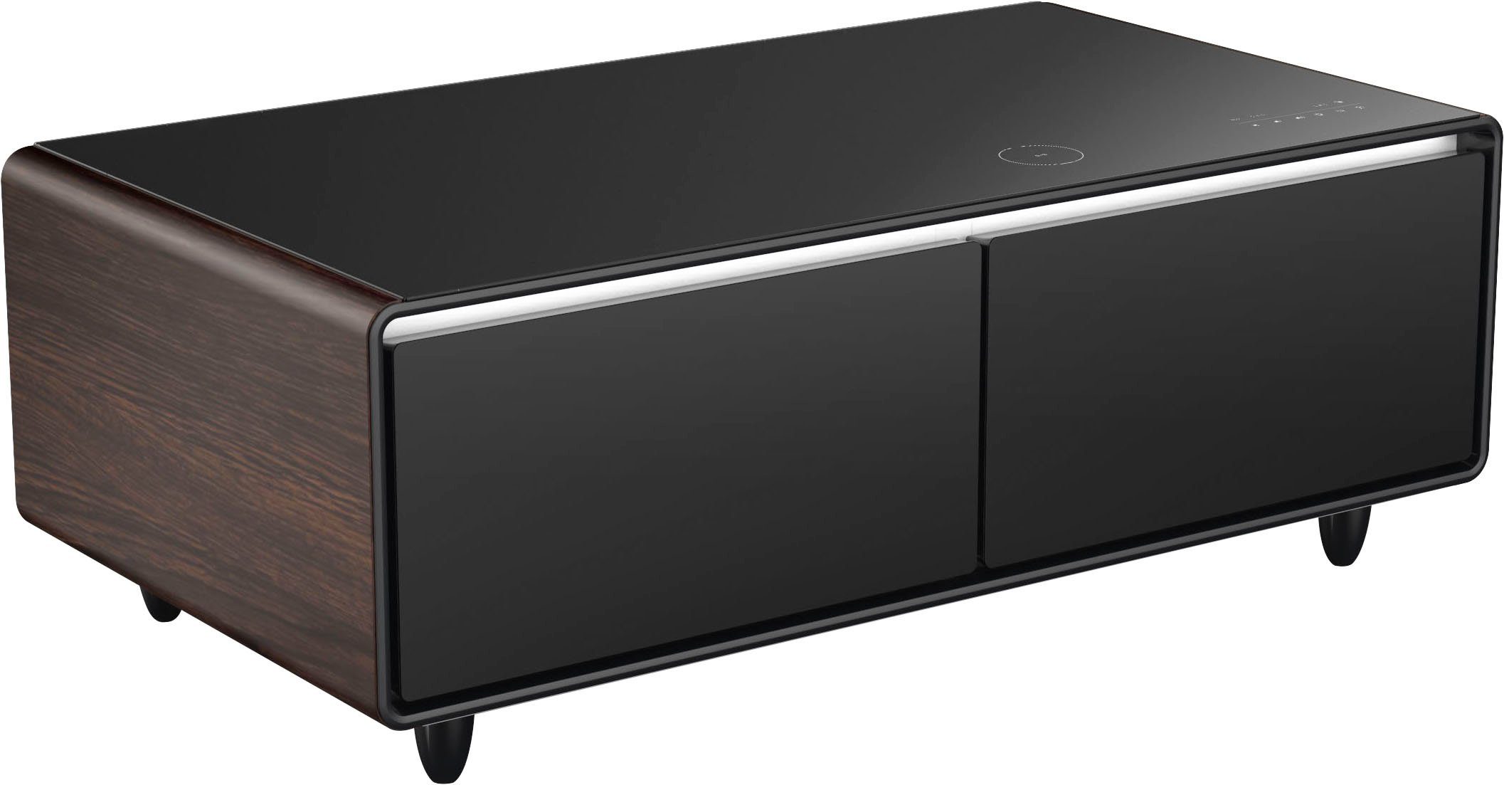 Caso Getränkekühlschrank 794, 46 cm hoch, 130,5 cm breit, Loungetisch mit Kühlfächern, Soundbar und Lademöglichkeiten