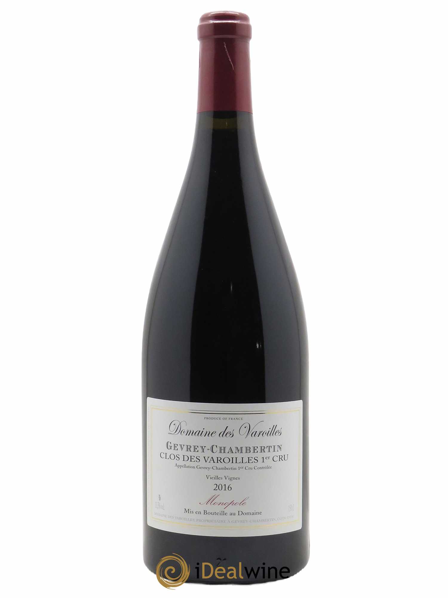 Gevrey-Chambertin 1er Cru Clos des Varoilles Monopole Varoilles (Domaine des)  2016 - Lot de 1 Magnum
