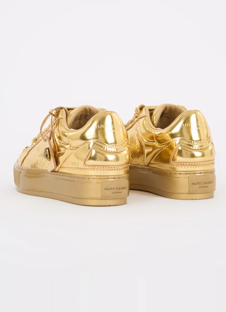 Kurt Geiger Southbank Sneaker ze skóry z metalicznym wykończeniem