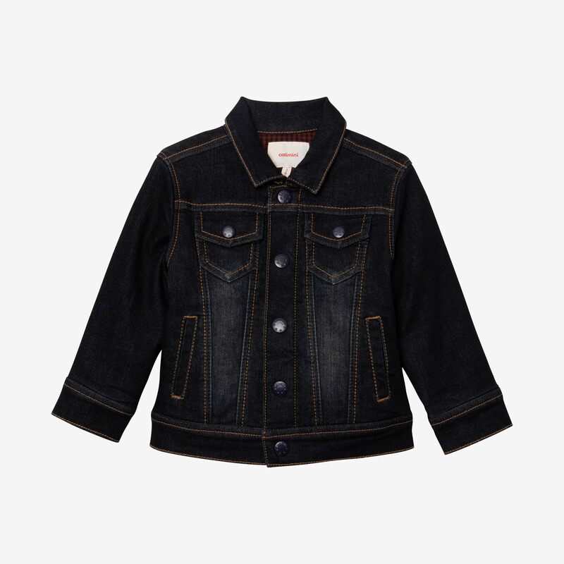 Veste en jean garçon intérieur vichy Catimini