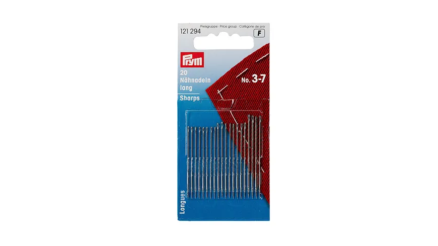 Prym Nähnadeln lang Stärke 3-7 silberfarbig