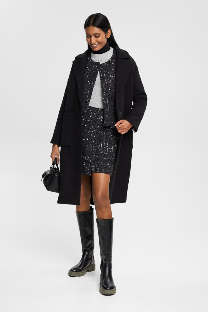 Bouclé-Jacke im Cropped-Design