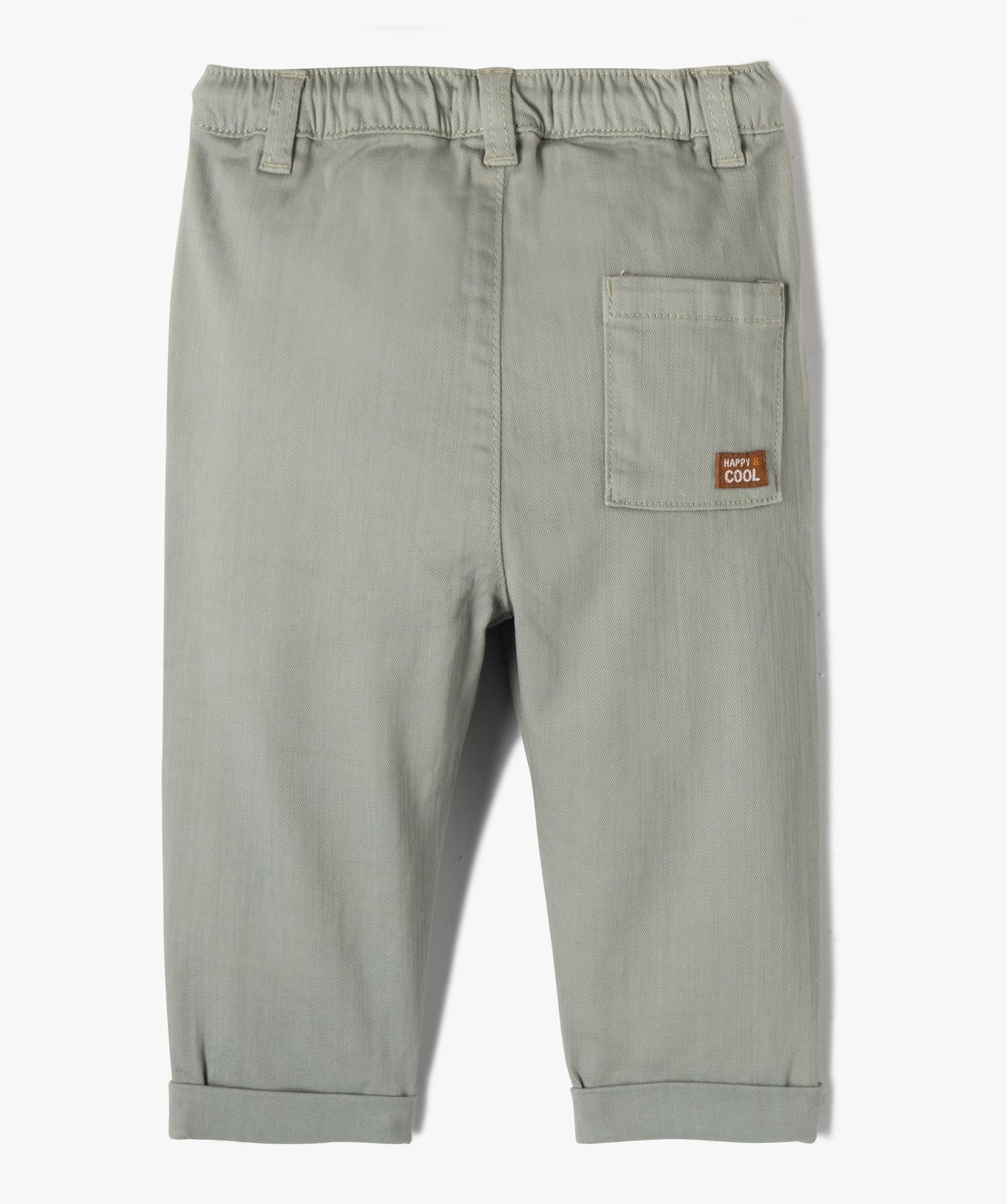 Pantalon bébé Garçon en denim coloré vert clair | GEMO