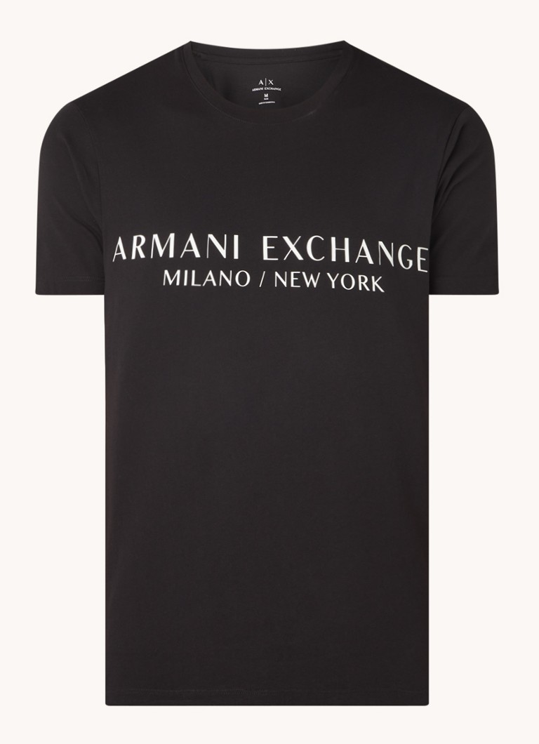 Armani Exchange T-krekls ar logotipa apdruku