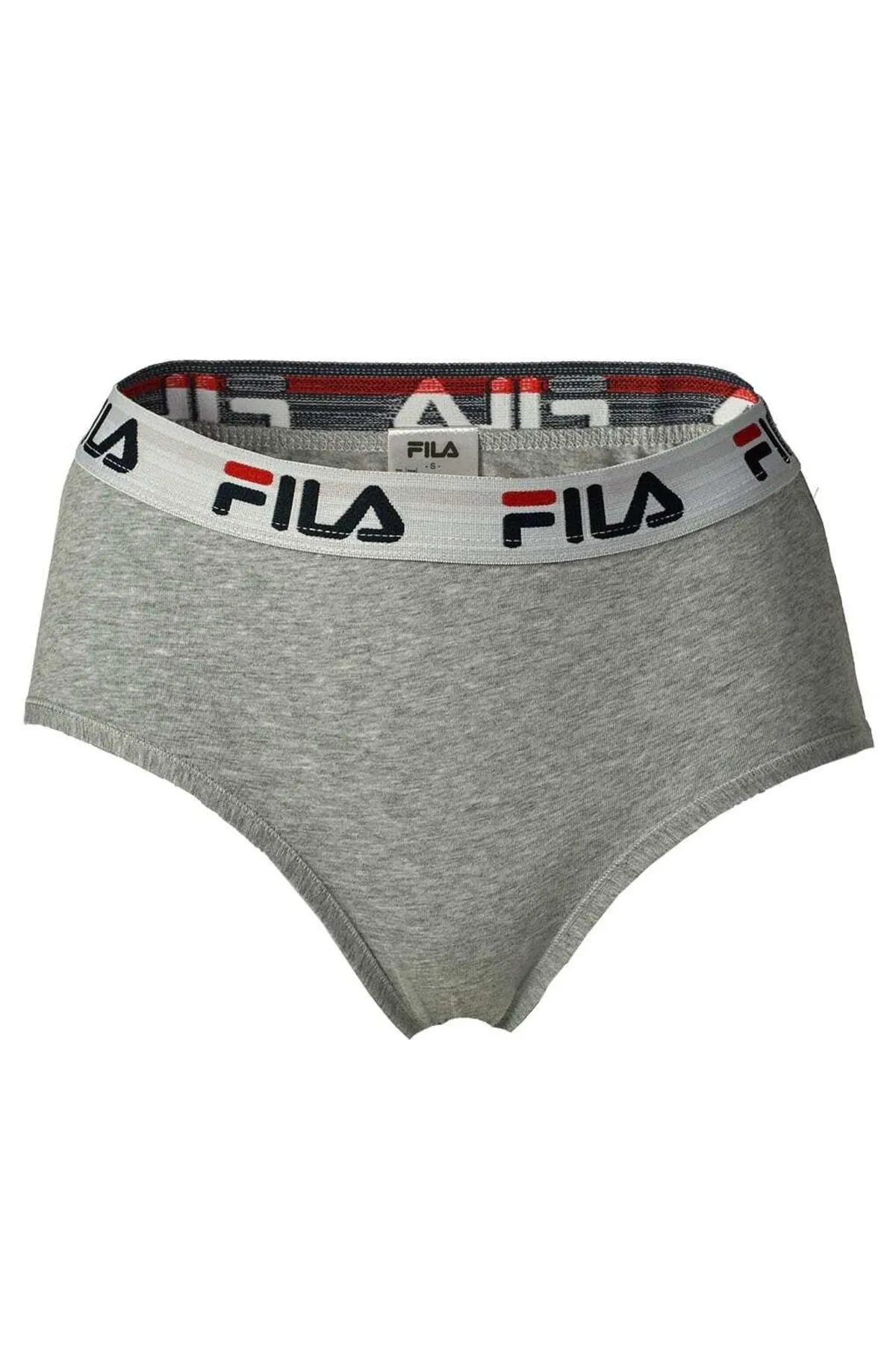 FILA  Damen Hipster - 4er Pack Slip, Logo-Bund, Cotton Stretch, einfarbig