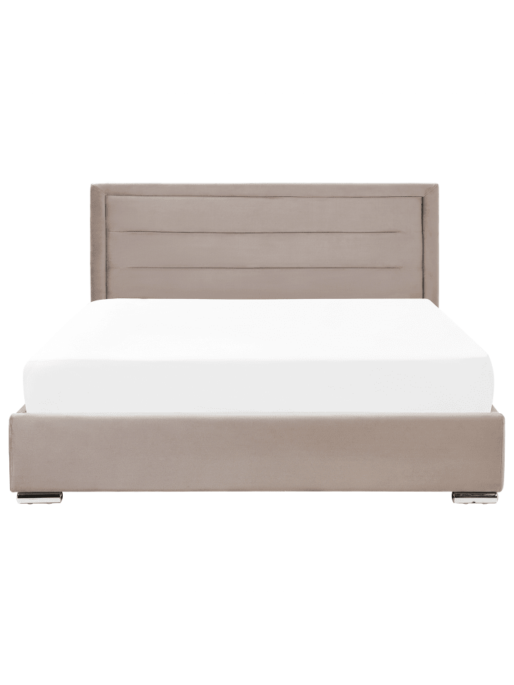 Beliani Doppelbett ROUEN in Beige - (W) 188 x (H) 111 x (L) 214 cm günstig kaufen onesize