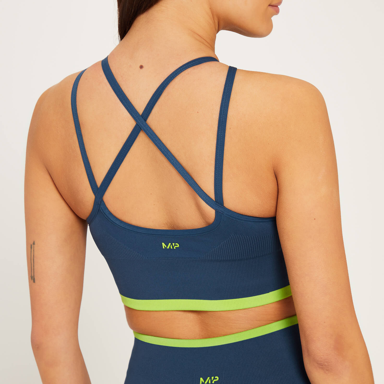 Brassière de sport sans coutures MP Adapt pour femmes – Bleu poudré
