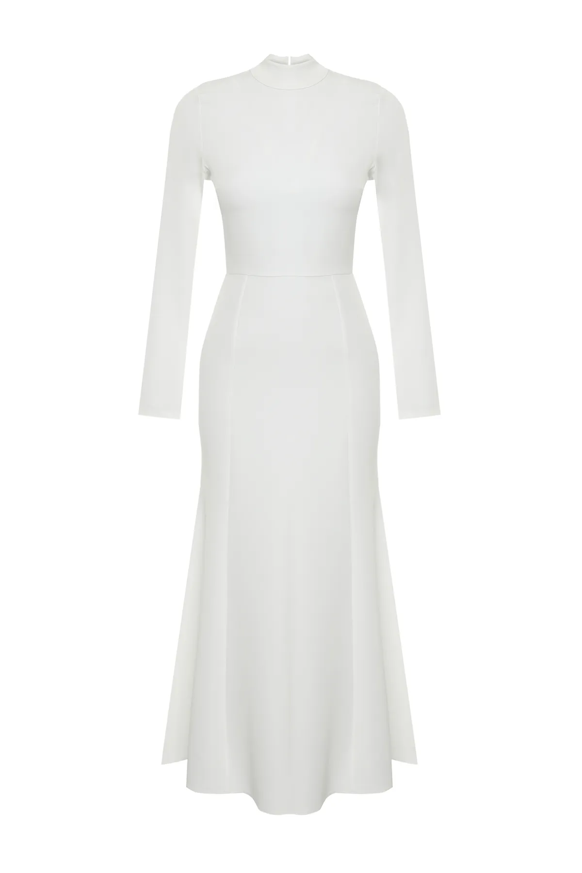 Trendyol Modest  Weißes gewebtes Braut-/Hochzeits-Abendkleid für besondere Tage TCTSS24DB00044