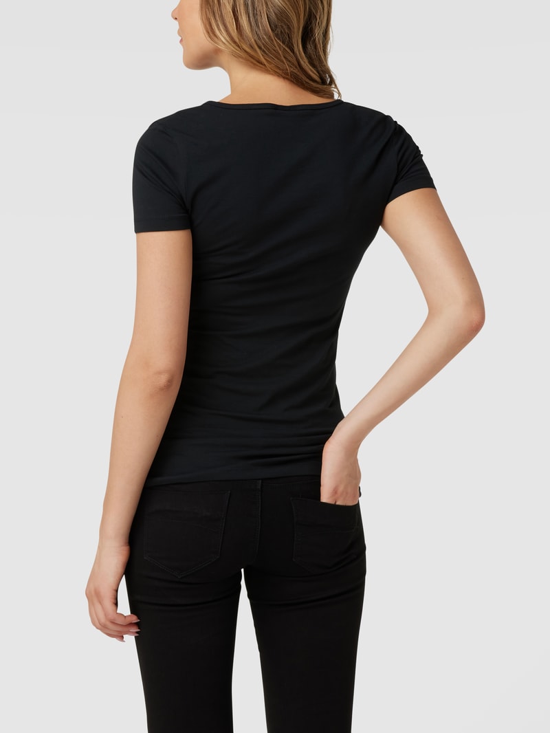 Still-T-Shirt im 2er-Pack in schwarz