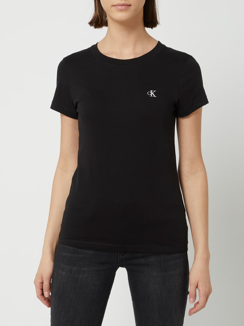 T-Shirt aus Bio-Baumwolle in schwarz