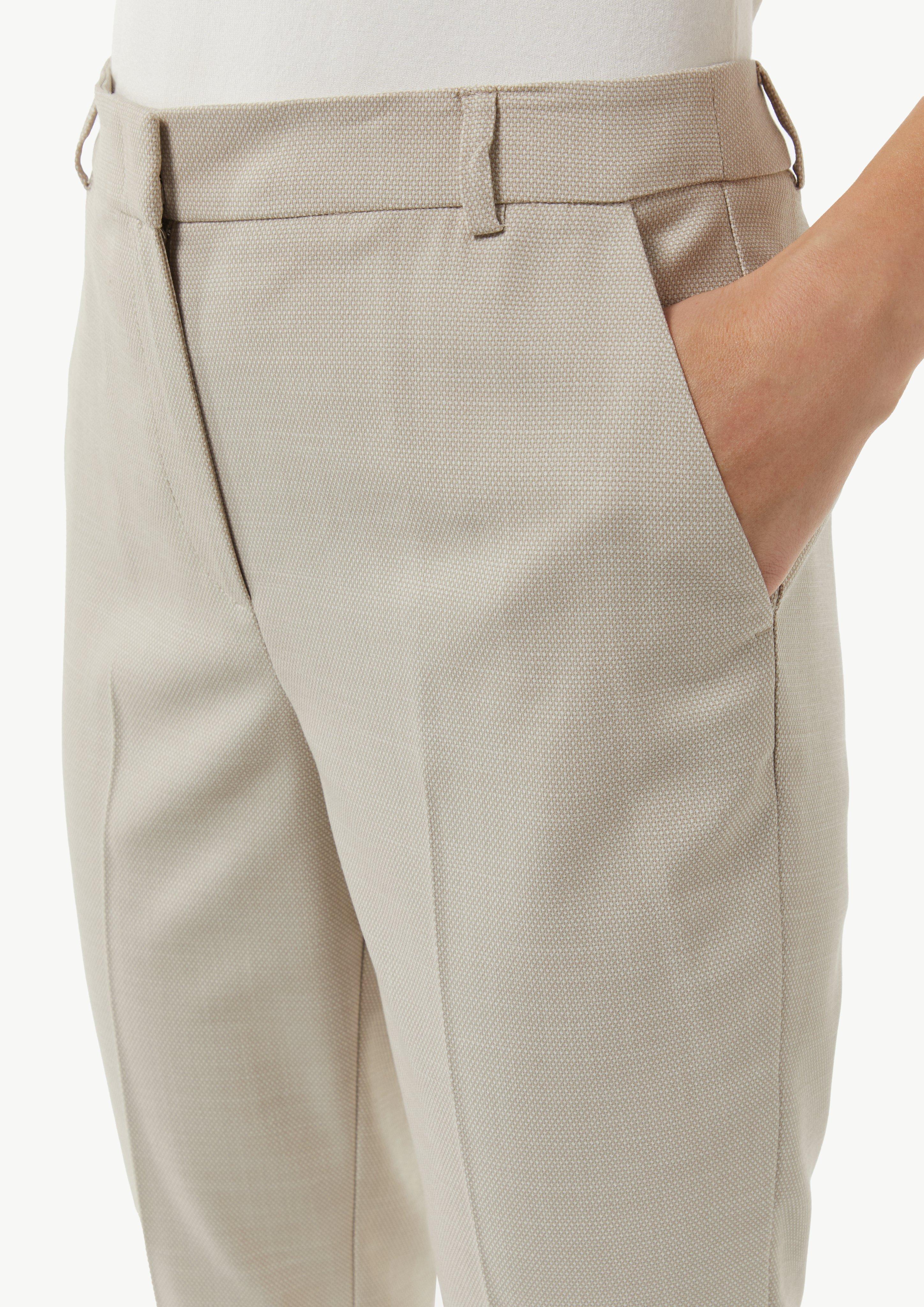 Cigarette-Pants mit Bügelfalten - sandfarben