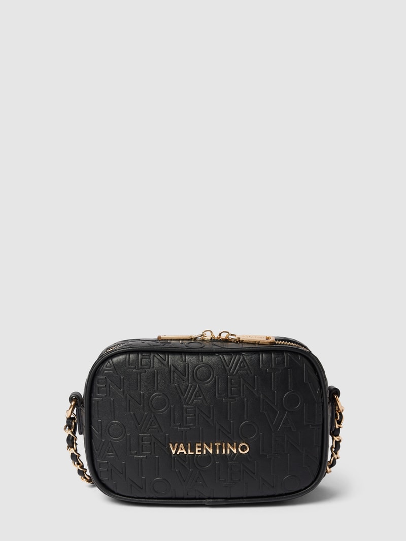 Handtasche mit Label-Prägung Modell 'RELAX' in black