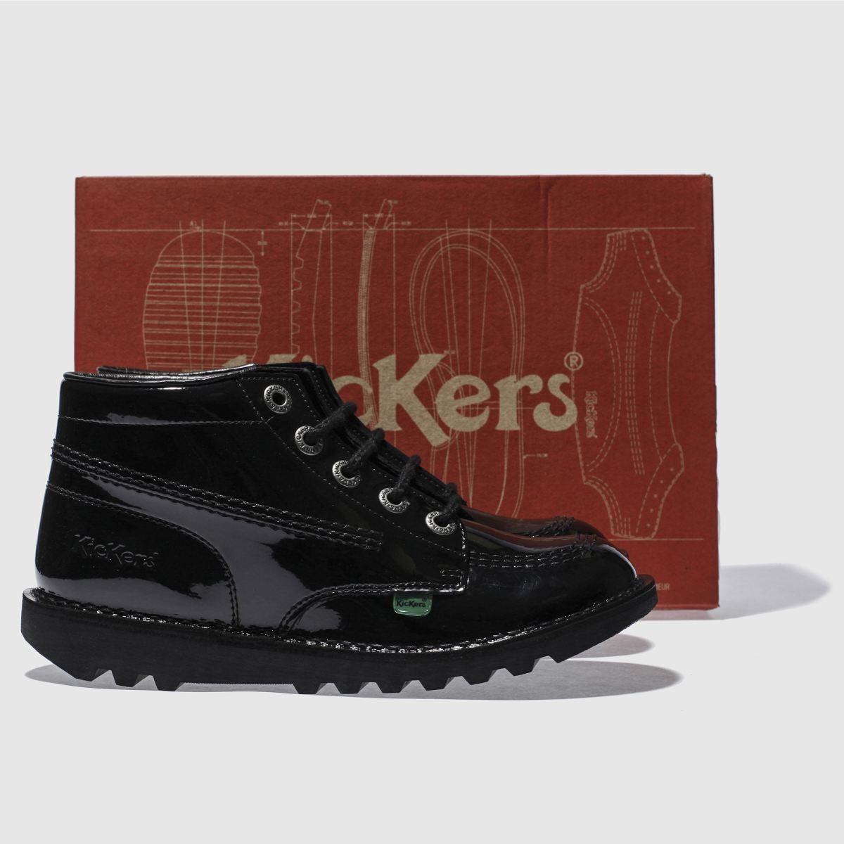 Kickers svarta kick hi ungdomsstövlar