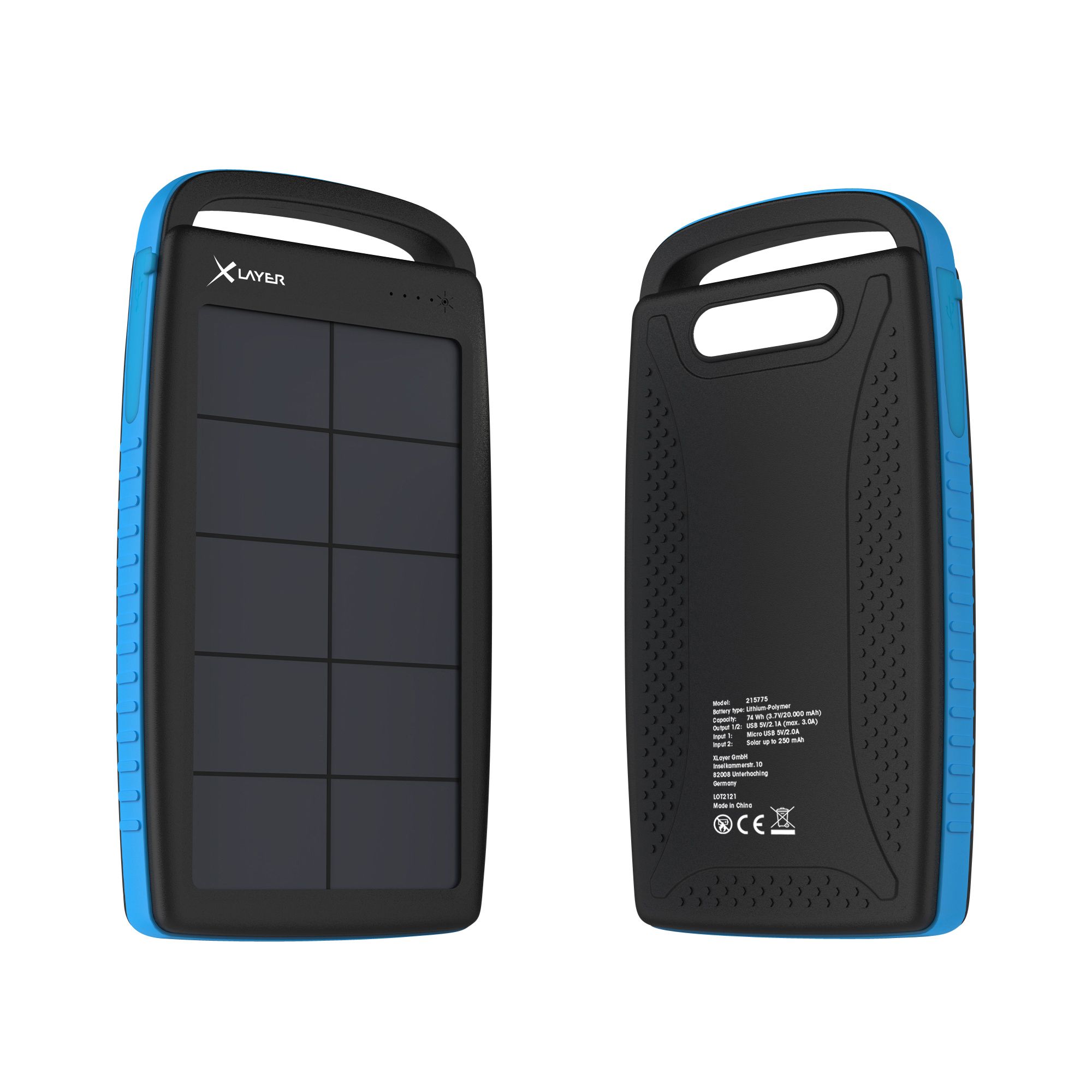 XLayer PLUS Solar 20.000 mAh Powerbank