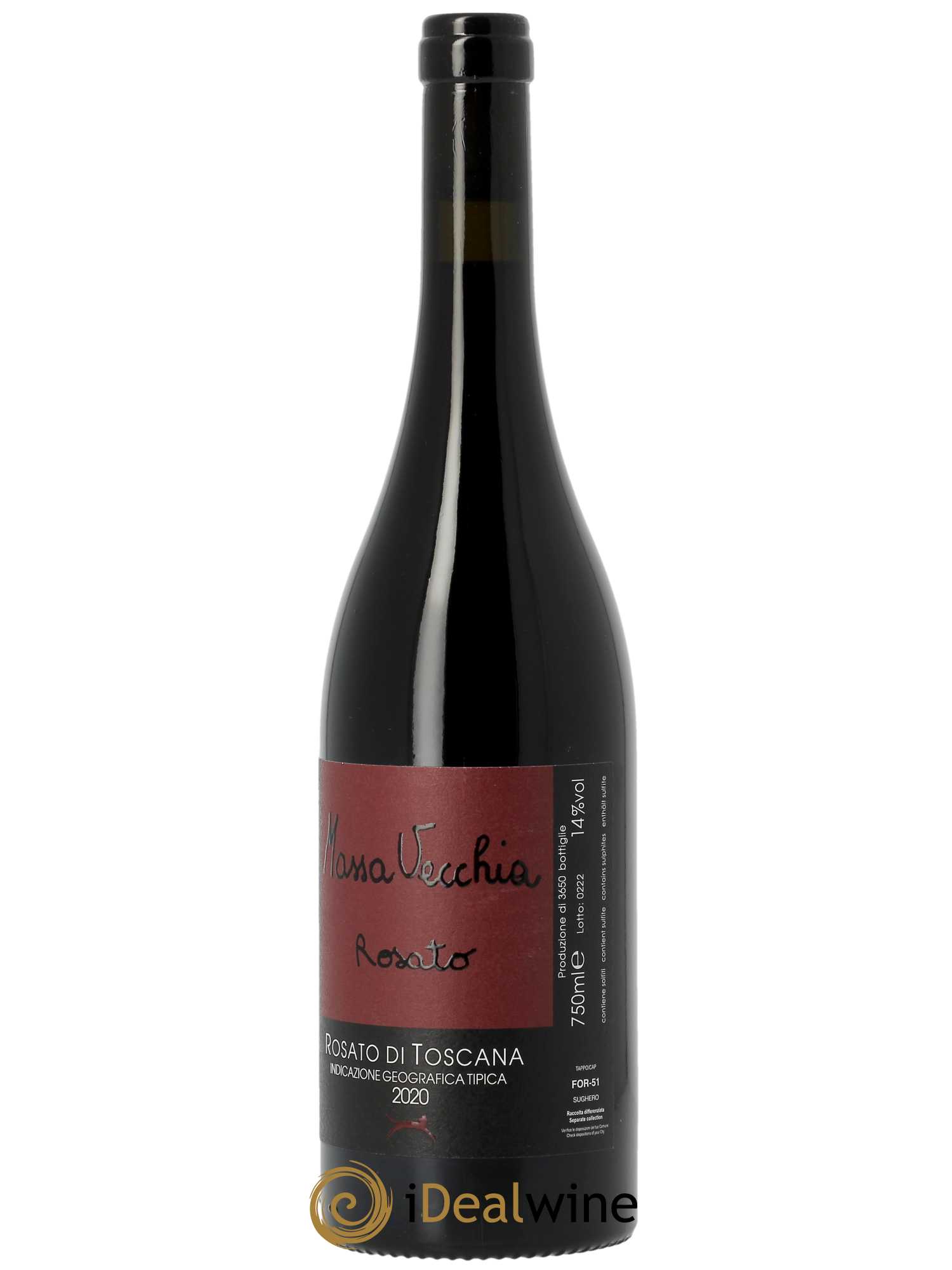 Rosato di Toscana IGT Massa Vecchia Rosato  2020 - Lot de 1 Bouteille