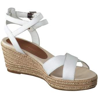 Tommy Hilfiger Low Wedge Sandal in weiß