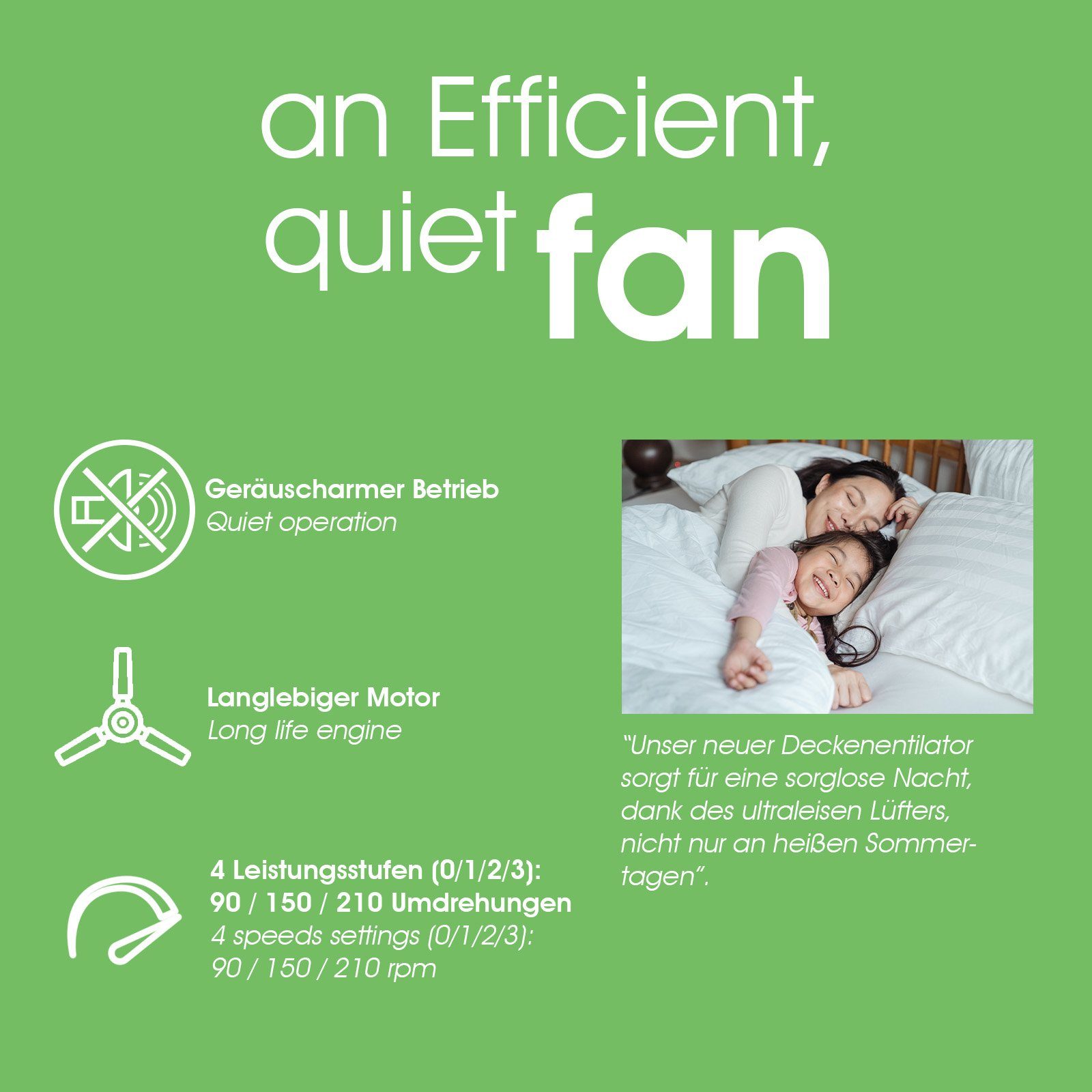bmf-versand Deckenventilator Deckenventilator mit Fernbedienung und Licht Ventilator Lampe Weiß