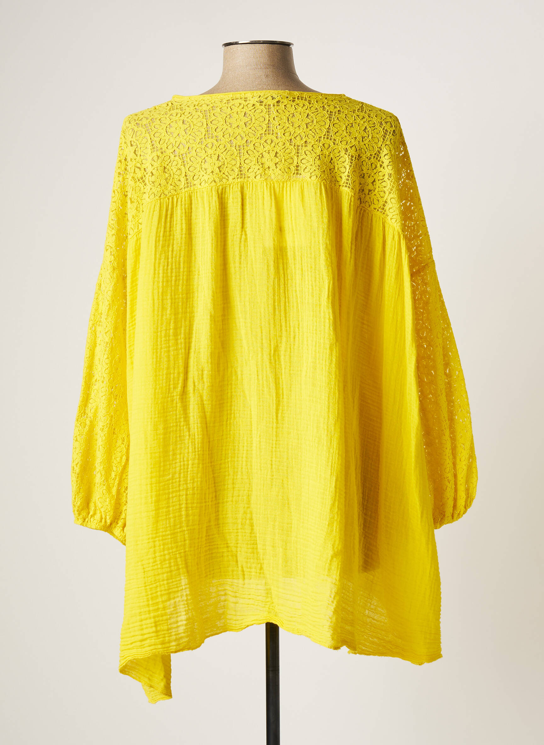 C Melodie Tuniquemanchelongue Femme couleur jaune