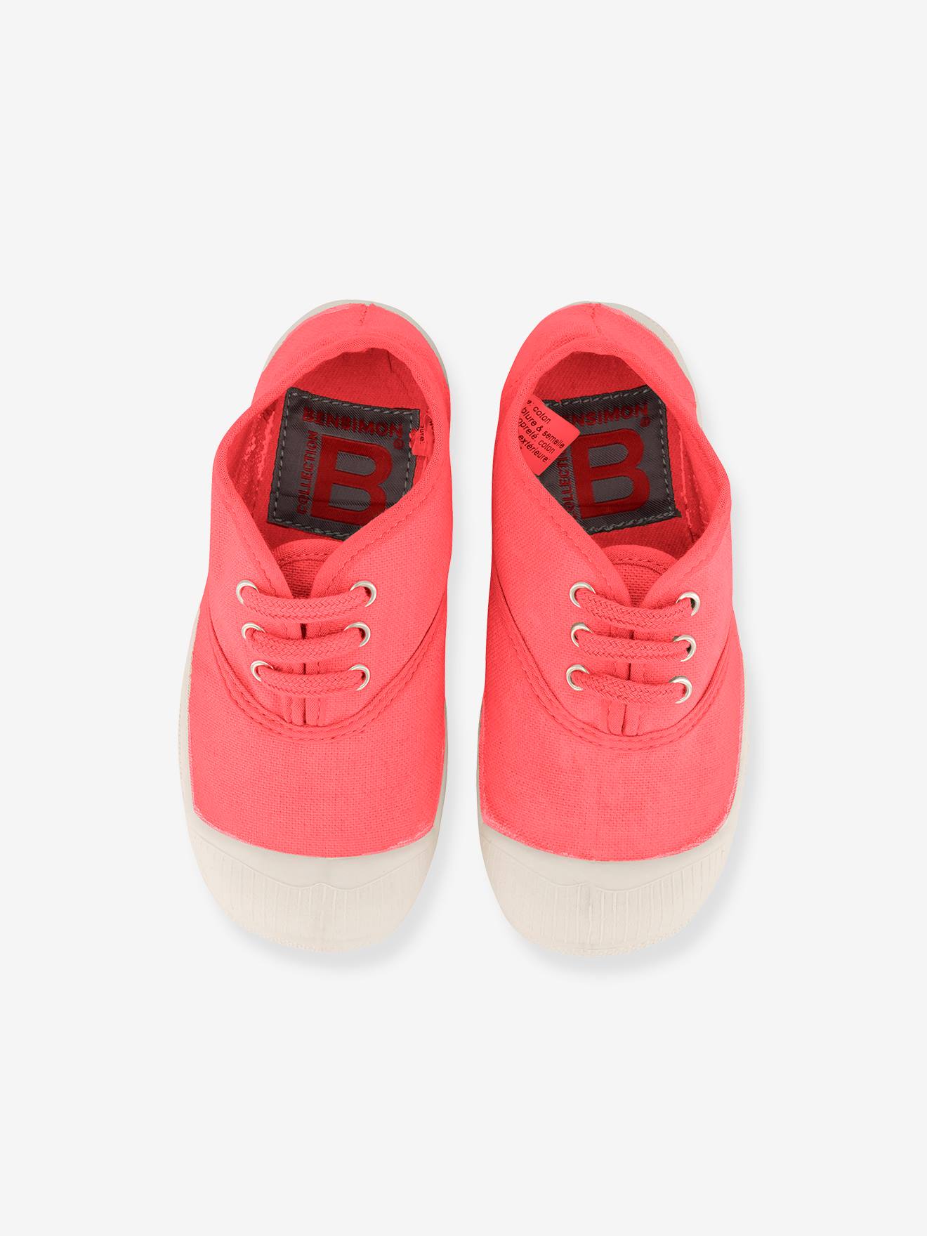 Tennis à lacets coton enfant BENSIMON® rose