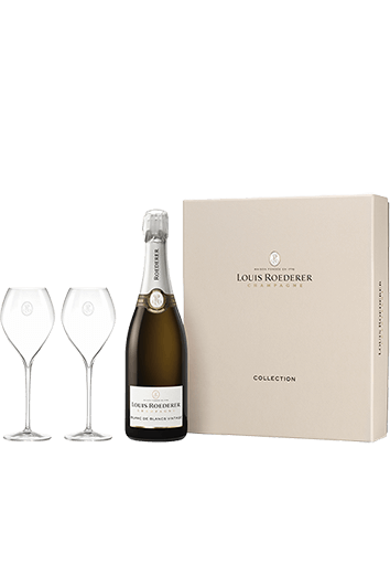 Louis Roederer : Coffret Blanc de Blancs et 2 Flûtes 2015