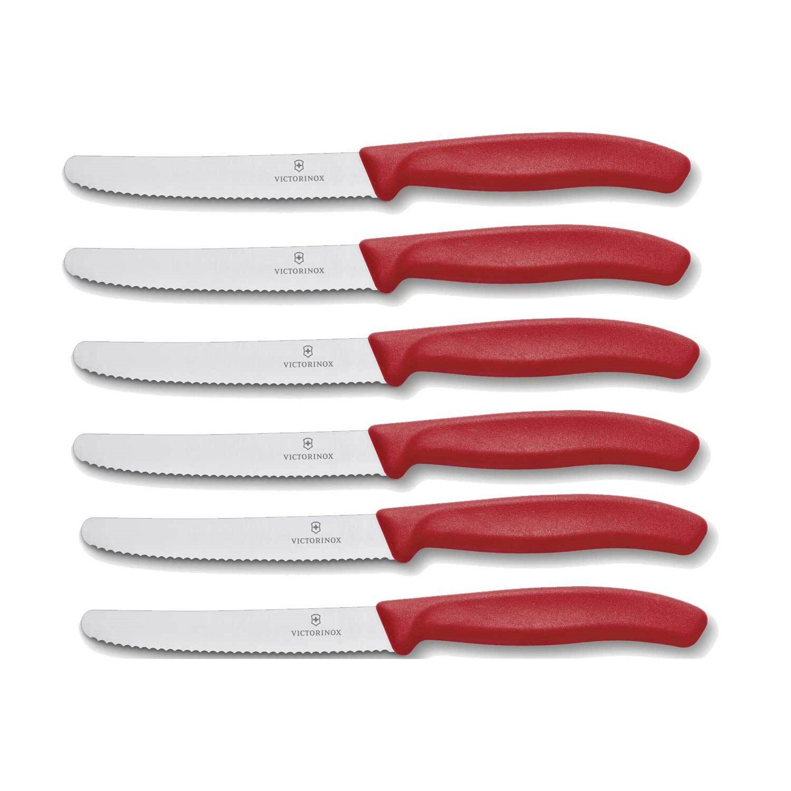 Victorinox Messer-Set Brötchenmesser Tomatenmesser 6-teilig (6-tlg), Messerset