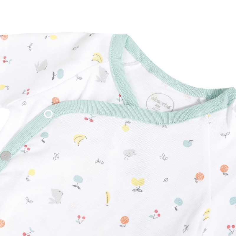 Ensemble vert rayé en éponge naissance Absorba