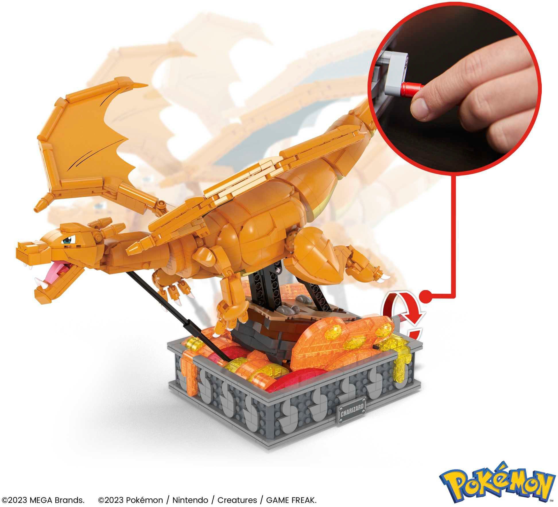 MEGA Spielbausteine MEGA Pokémon, Bewegliches Glurak, (1664 St)