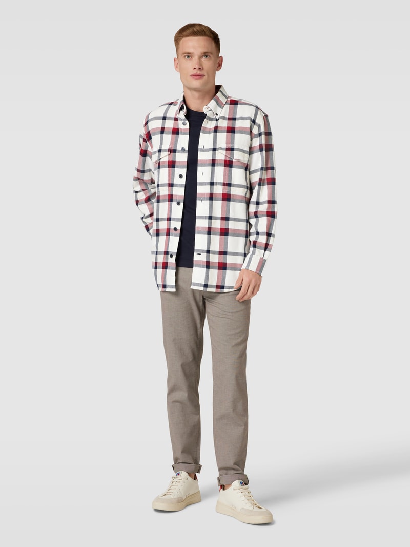 Freizeithemd mit Karomuster Modell 'GLOBAL' in offwhite