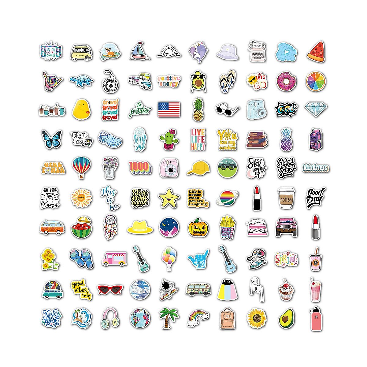 Aufkleber Sticker 100 Stück für Kinder