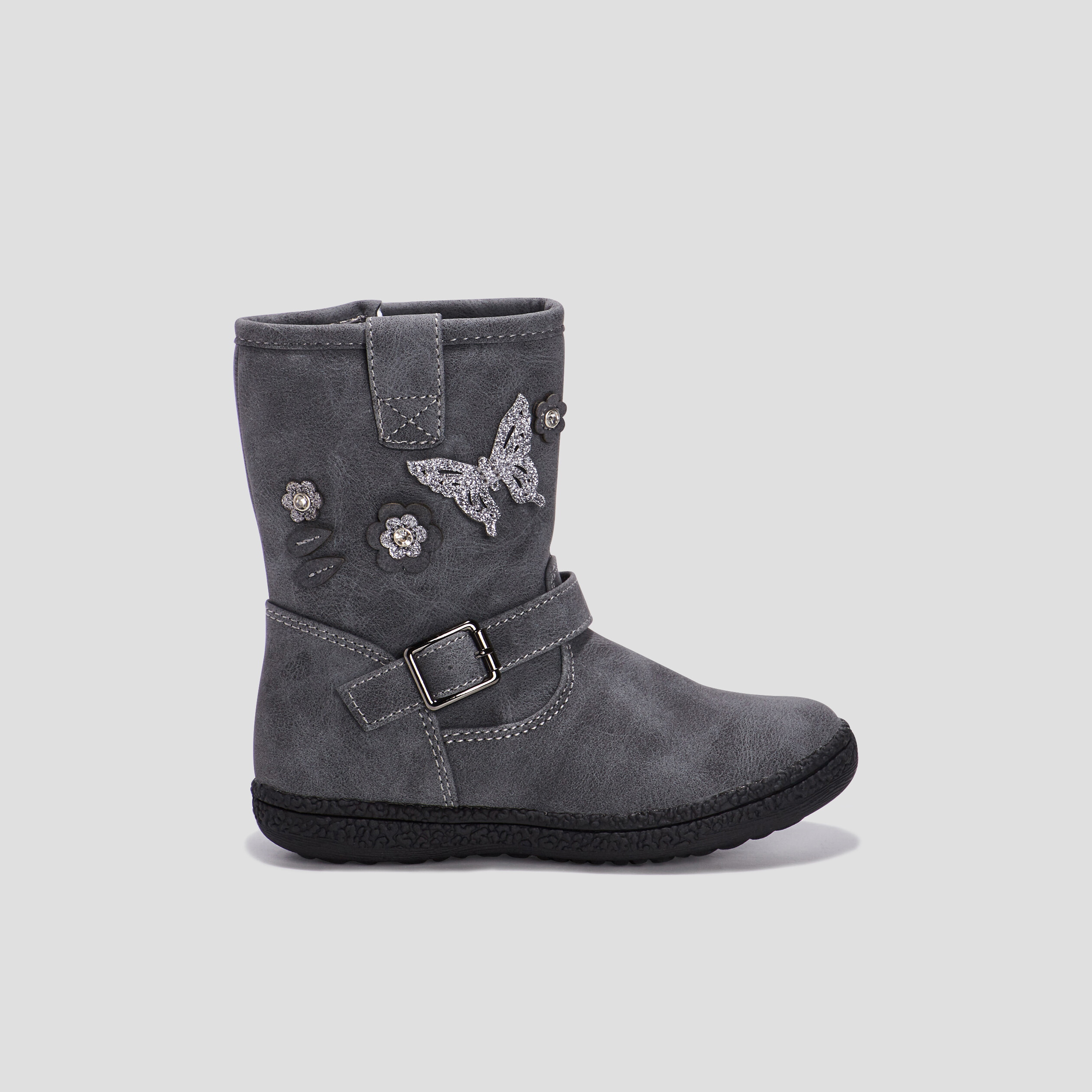 Bottes zippées Liberto gris fille | La Halle