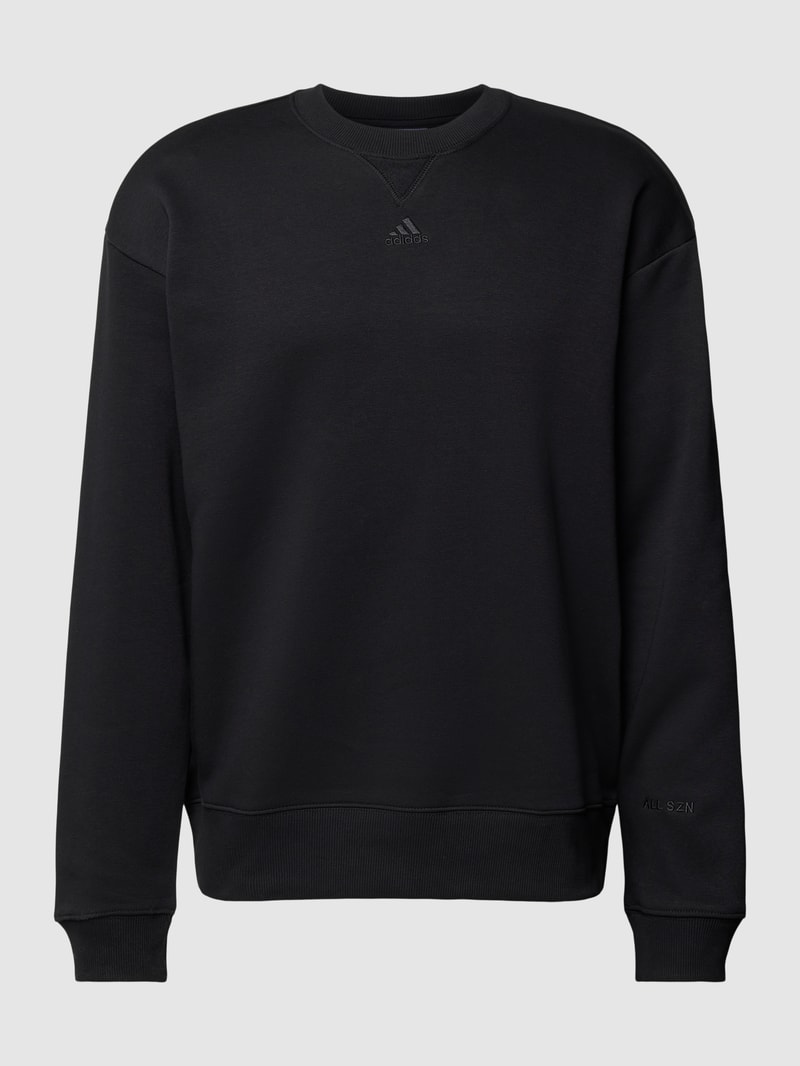 Sweatshirt mit Label-Stitching in schwarz