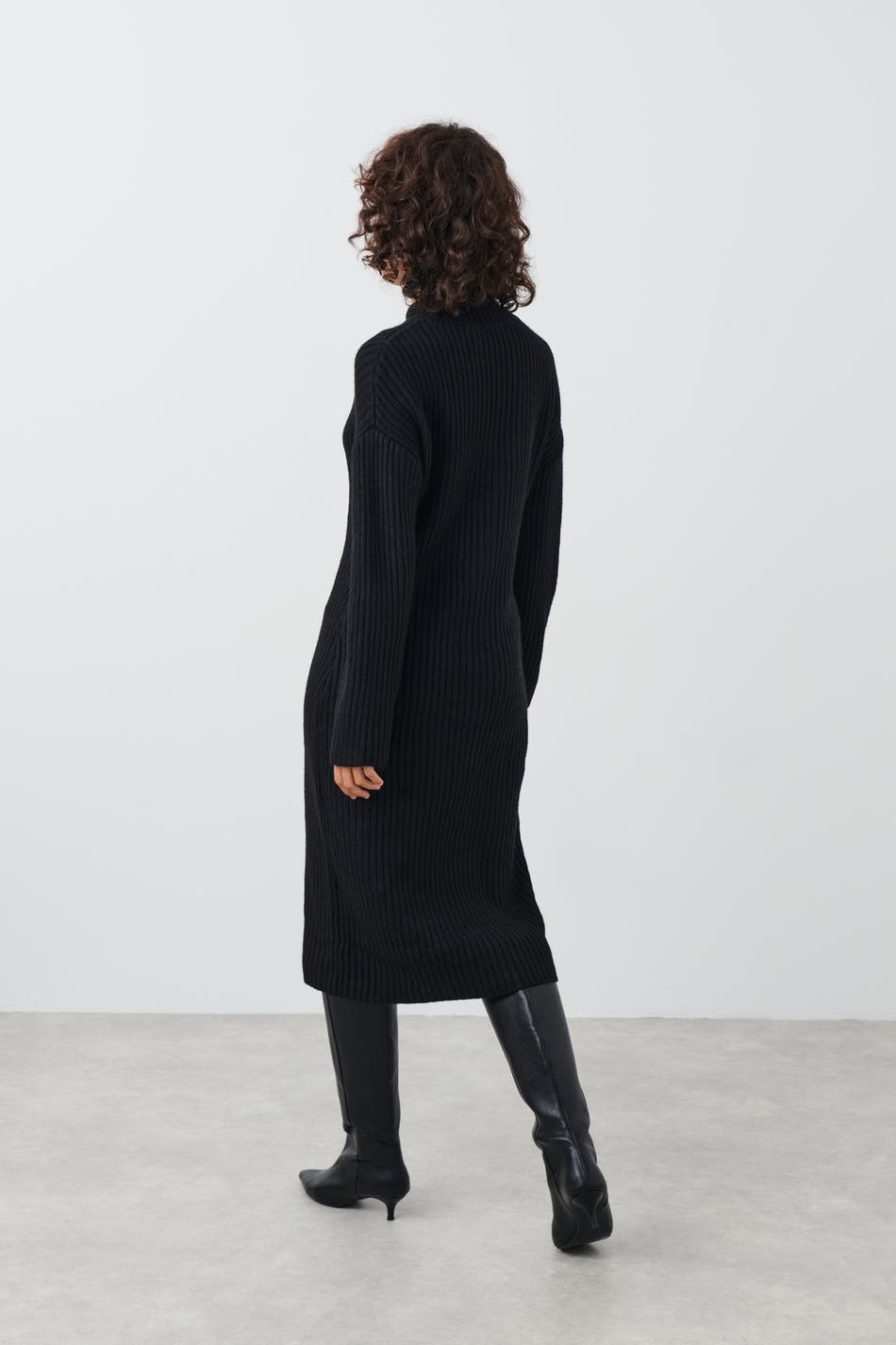 Knitted turtleneck dress
