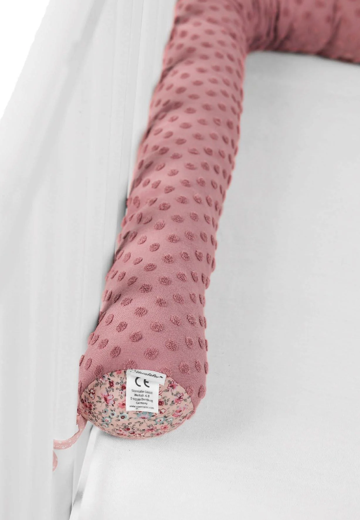 Bettrolle Maus Mabel zum Anbinden in Rosa,180x13cm