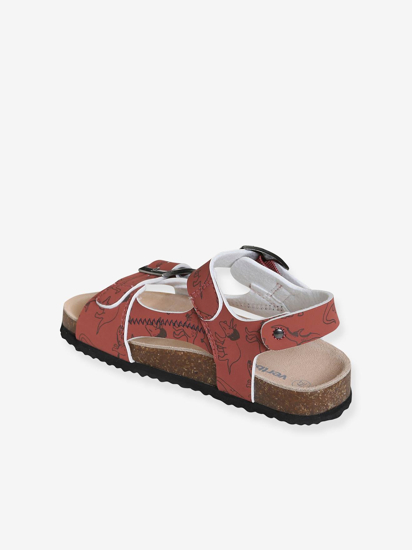 Vertbaudet Jungen Sandalen - braun bedruckt/dinos