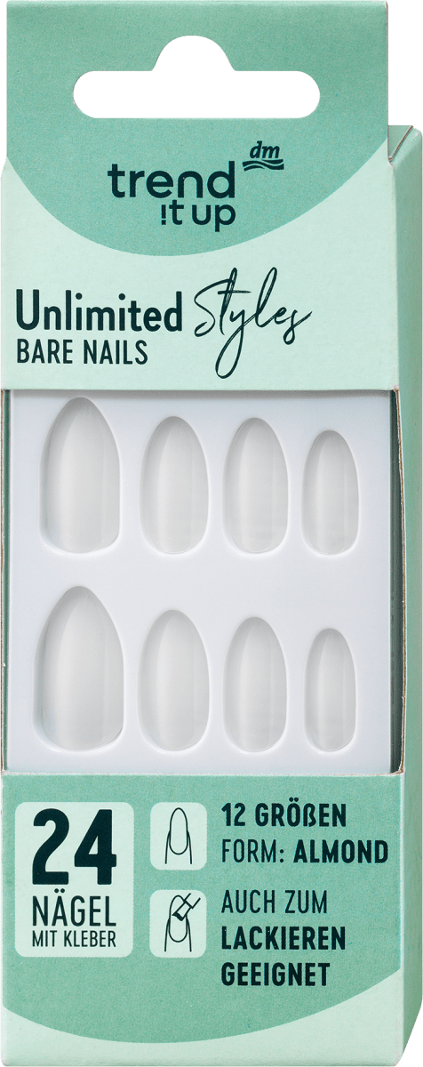 Künstliche Nägel Unlimited Style Bare, 24 St